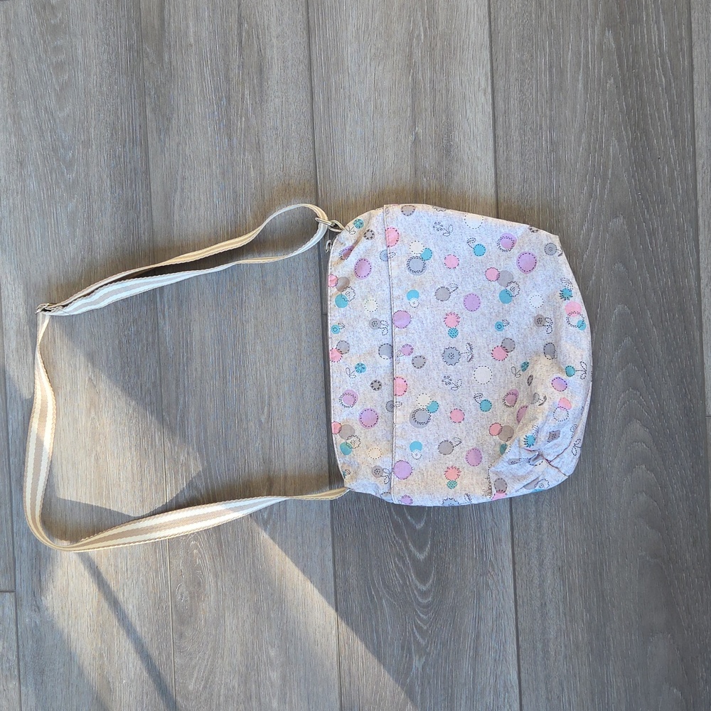 Lesportsac Grey/beige/pink/purple Cleo Polka Dot Crossbody Bag